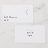 Segelboot. Skizze in Schwarzweiss. Visitenkarte (Vorne/Hinten)