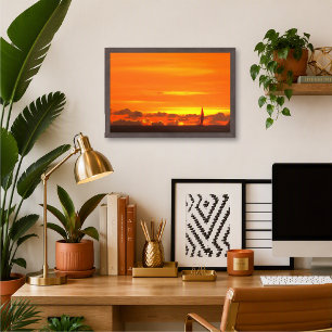 Segelboot Sonnenuntergang 1300 Kunstprint Poster