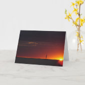 Segelboot-Sonnenuntergang Karte (Gelbe Blume)