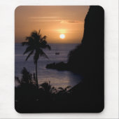 Segelboot-Sonnenuntergang Mousepad (vertikal) (Vorne)