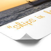 Segelboot Sonnenuntergang Straße, "Schiffe im Hafe Poster (Ecke)