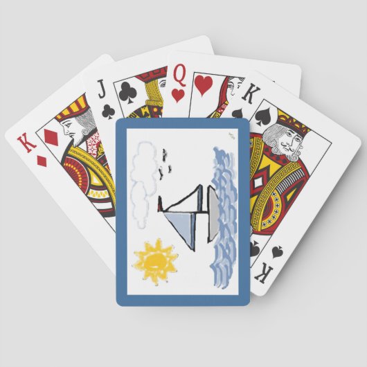 Segelboot Spielkarten (Rückseite)