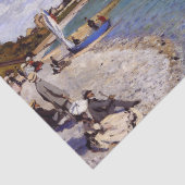 Segelboot-Strand Monet Ozean-Segeln-Seidenpapier Seidenpapier (Detail)