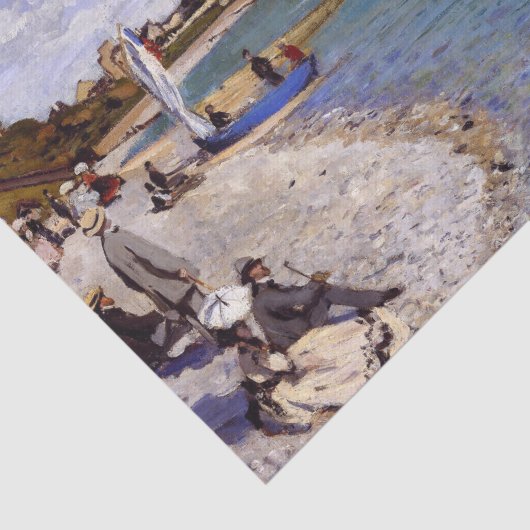 Segelboot-Strand Monet Ozean-Segeln-Seidenpapier Seidenpapier (Detail)