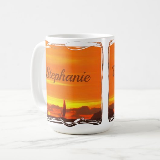 Segelboot Sunset 1300 Kaffeetasse (Vorderseite Links)