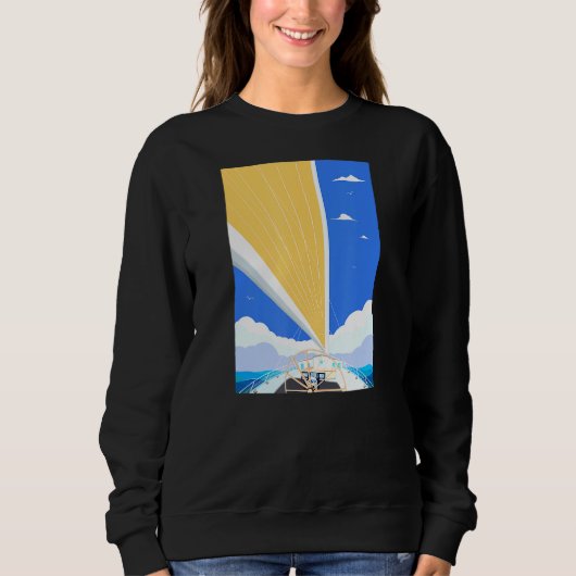 Segelboot Sweatshirt (Vorderseite)
