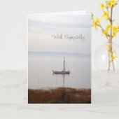 Segelboot Sympathy Card Karte (Gelbe Blume)