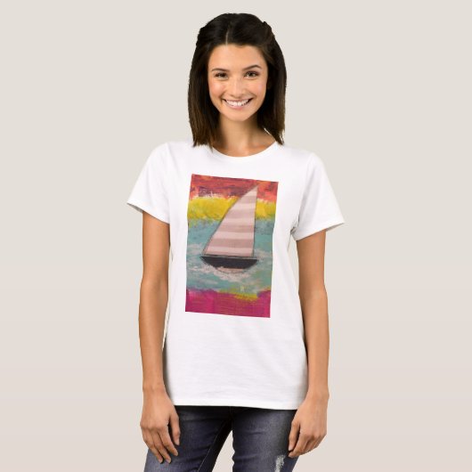 Segelboot T-Shirt (Vorne ganz)