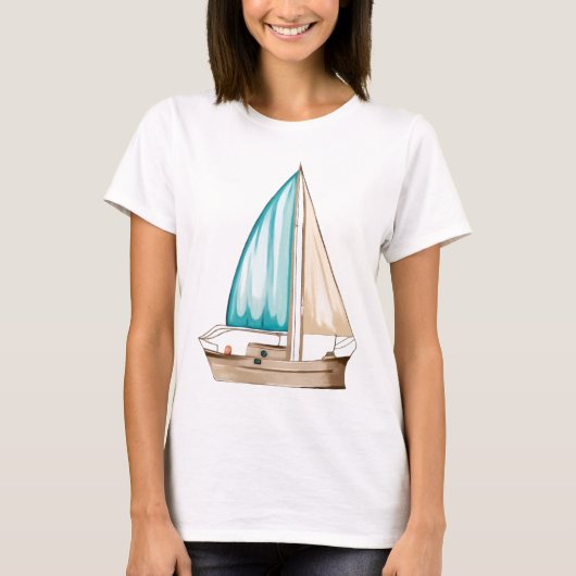 Segelboot T-Shirt (Vorderseite)