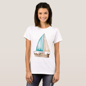 Segelboot T-Shirt (Vorne ganz)