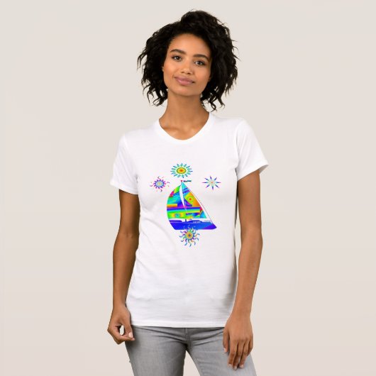 Segelboot T - Shirt (Vorne ganz)
