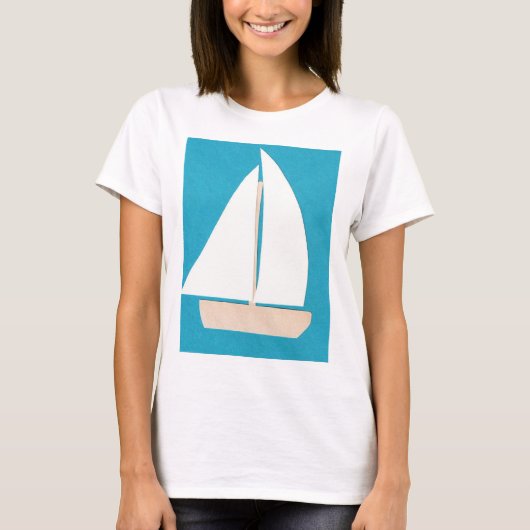 Segelboot-T - Shirt (Vorderseite)