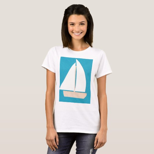 Segelboot-T - Shirt (Vorne ganz)