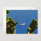 Segelboot Taormina Postkarte (Vorne/Hinten)