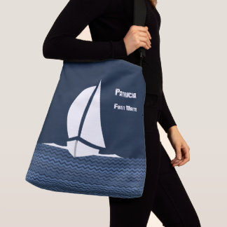 Segelboot-Tasche mit benutzerdefinierbarem Text Tragetaschen Mit Langen Trägern