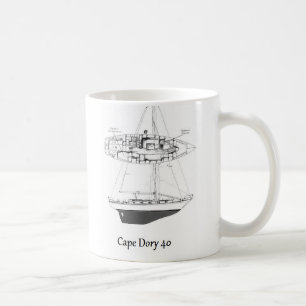 Segelboot-Tasse des Kap-Ruderboot-40 Kaffeetasse