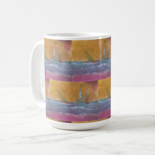 Segelboot-Tasse Kaffeetasse (Vorderseite Links)
