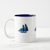 Segelboot-Tasse Zweifarbige Tasse (Links)