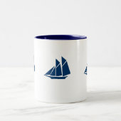Segelboot-Tasse Zweifarbige Tasse (Mittel)