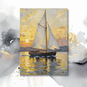 Segelboot-Thema Herzlichen Glückwunsch zum Jubiläu Karte