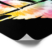 Segelboot Tie Dye Vintage  Poster (Ecke)