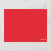 Segelboot-Tischnummern (rot / weiß) Postkarte (Rückseite)