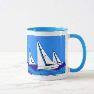 Segelboot-Trio Tasse