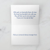 Segelboot über dem Meilen-Geburtstag Karte (Innenseite)