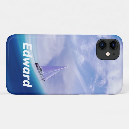 Segelboot über eine Epic Wave Case-Mate iPhone Hülle (Rückseite (Horizontal))