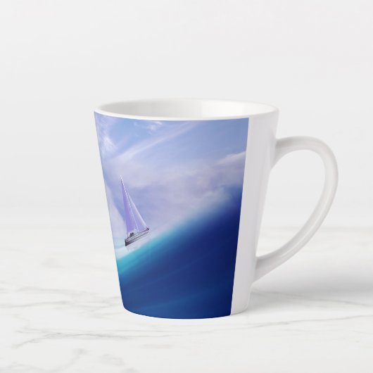 Segelboot über eine Epic Wave Milchtasse (Rechts)