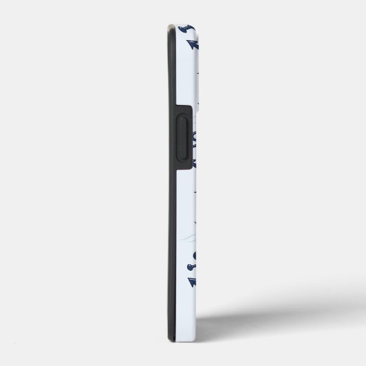 Segelboot und Anchor Muster Blau Case-Mate iPhone Hülle (Rückseite / Rechts)