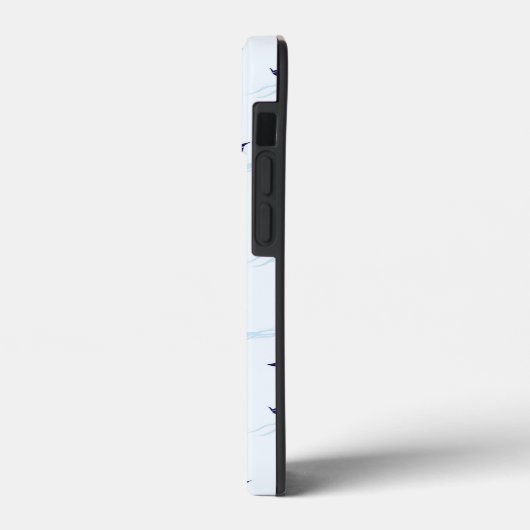 Segelboot und Anchor Muster Blau Case-Mate iPhone Hülle (Rückseite / Links)