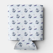 Segelboot und Ankermuster Dosenkühler (Rückseite)