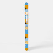 Segelboot und Ankermuster iPhone Hülle (Linke Seite)