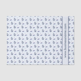 Segelboot und Ankertext Seidenpapier