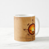 Segelboot und Compass-Rose Kaffeetasse (VorderseiteRechts)