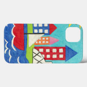 Segelboot und Heißluftballon mit Stadtbild Case-Mate iPhone Hülle (Rückseite (Horizontal))