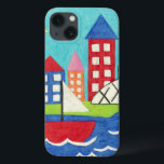 Segelboot und Heißluftballon mit Stadtbild Case-Mate iPhone Hülle<br><div class="desc">Ein Stadtbild dient als Hintergrund für ein Segelboot und einen Heißluftballon. Eine helle Sonne scheint auf der Szene,  und ein niedlicher Fisch schwimmt unter dem Wasser. Kaufen Sie diesen friedlichen Ausdruck noch heute!</div>