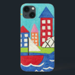 Segelboot und Heißluftballon mit Stadtbild Case-Mate iPhone Hülle<br><div class="desc">Ein Stadtbild dient als Hintergrund für ein Segelboot und einen Heißluftballon. Eine helle Sonne scheint auf der Szene,  und ein niedlicher Fisch schwimmt unter dem Wasser. Kaufen Sie diesen friedlichen Ausdruck noch heute!</div>