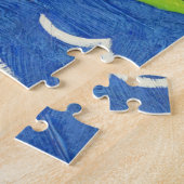 Segelboot und Heißluftballon mit Stadtbild Puzzle (Seite)