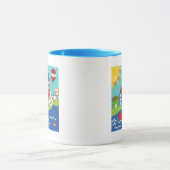 Segelboot und Heißluftballon mit Stadtbild Tasse (Zentrum)