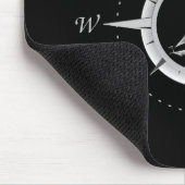 Segelboot-und Kompass-Rose Mousepad (Ecke)