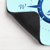 Segelboot-und Kompass-Rose Mousepad (Ecke)