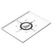 Segelboot-und Kompass-Rose Notizblock (Linke Seite)