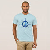 Segelboot und Kompassrose T-Shirt (Vorne ganz)