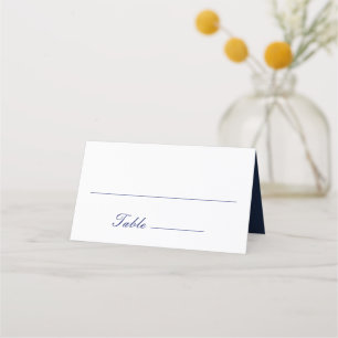 Segelboot und Meer Nautic Navy Gold Wedding Platzkarte