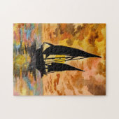 Segelboot und Ocean Sunset Puzzle (Horizontal)