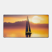 Segelboot und Ocean Sunset Schreibtischunterlage (Vorderseite)