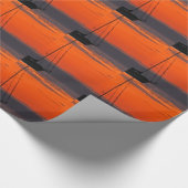 Segelboot und Orange Sunset Sky Geschenkpapier (Ecke)
