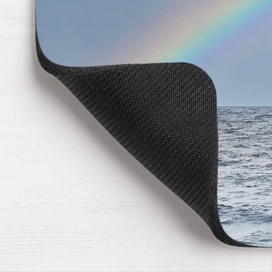 Segelboot und Regenbogen Mousepad (Ecke)
